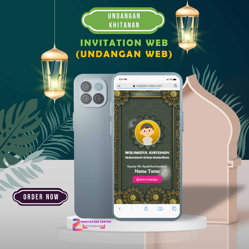 Jual Undangan Tasyakuran Khitanan / Khitan / Undangan Khitanan Web
