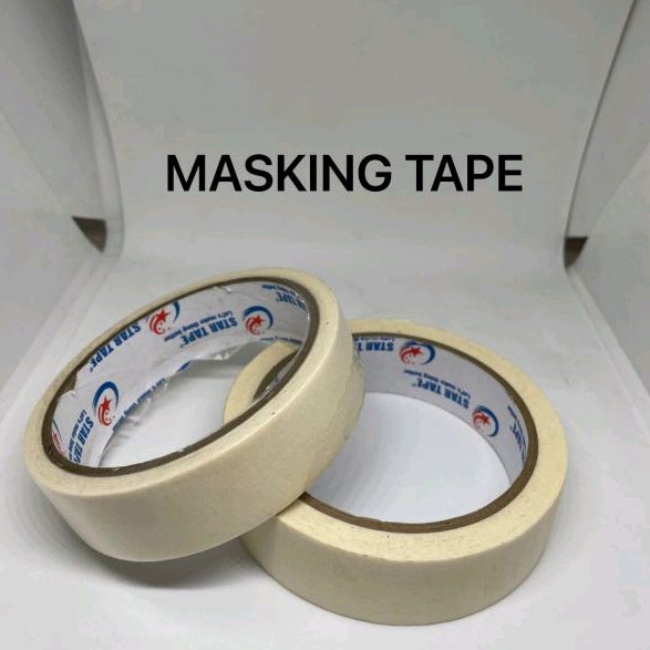 Jual MASKING TAPE LAKBAN KERTAS LEM KERTAS YATTA TAPE UKURAN 24MM