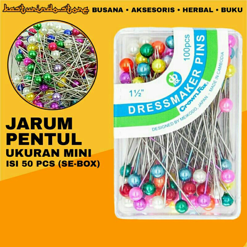 Jual Jarum Pentol Pentil Pentul Ukuran Mini Kecil Untuk Hijab Isi 70