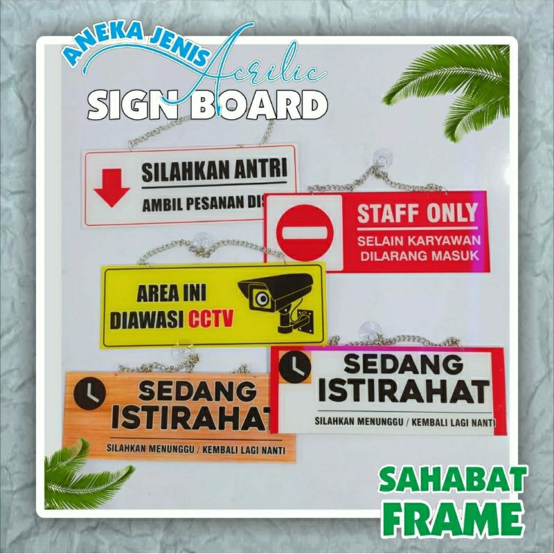 Jual Papan Nama Akrilik Signakrilik Rambu Akrilik Akrilikstaf Only Acrylik Sign Board