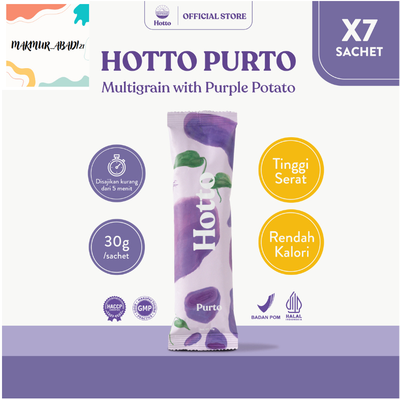 Jual Hotto Purto Multigrain with Purple Potato (7 sachet) Meal ...