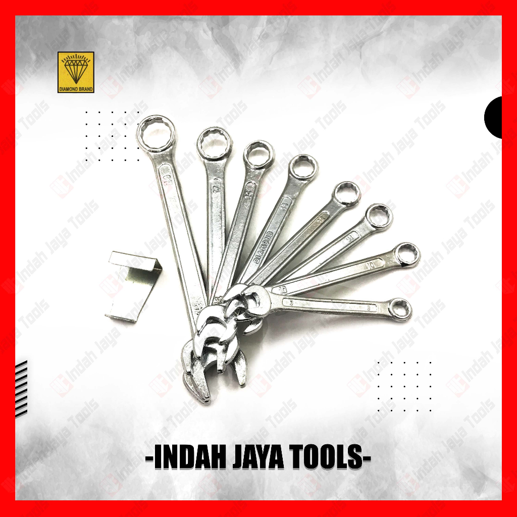 Jual DIAMOND Kunci Ring Pas Set 8 PCS 8 19 Mm Combination Wrench Shopee Indonesia