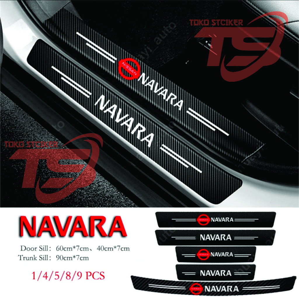 Jual SILL PLATE KARBON 3D MOBIL NAVARA STICKER CARBON 3D PIJAKAN BUMPER ...