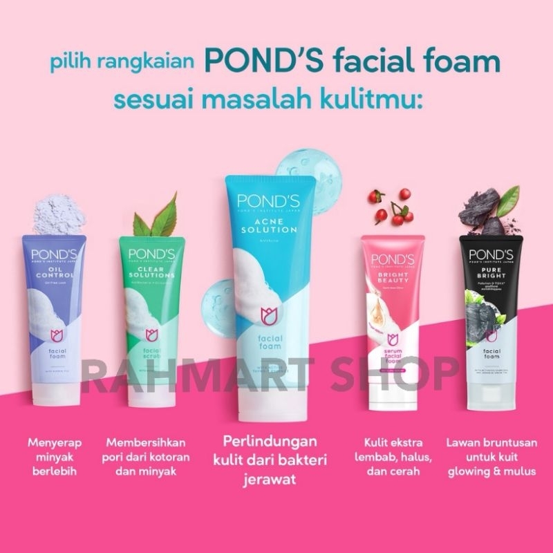 Jual PONDS Facial Wash 100gr - Bright Beauty - Clear Solution - Pure ...