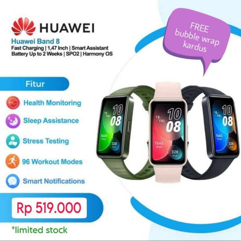 Jual Huawei Band 8 Smartband Smartwatch Original Garansi Resmi