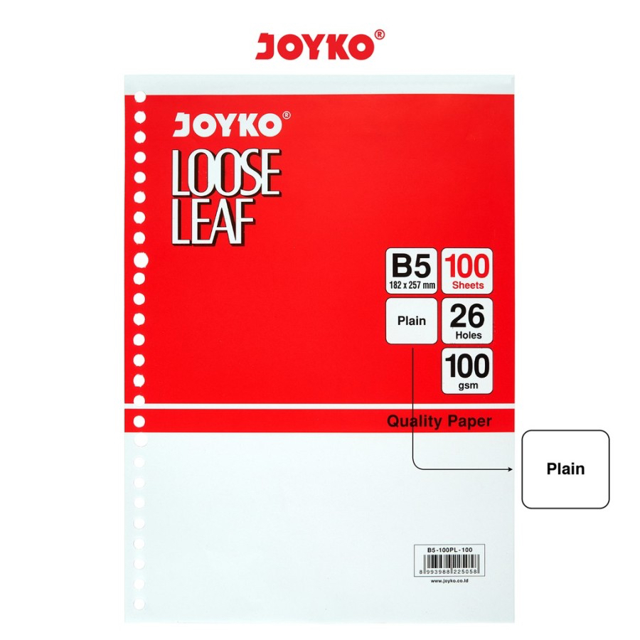 Jual Loose Leaf B5 Polos/ Kertas Binder B5 Polos/ Kertas Binder B5 Isi ...