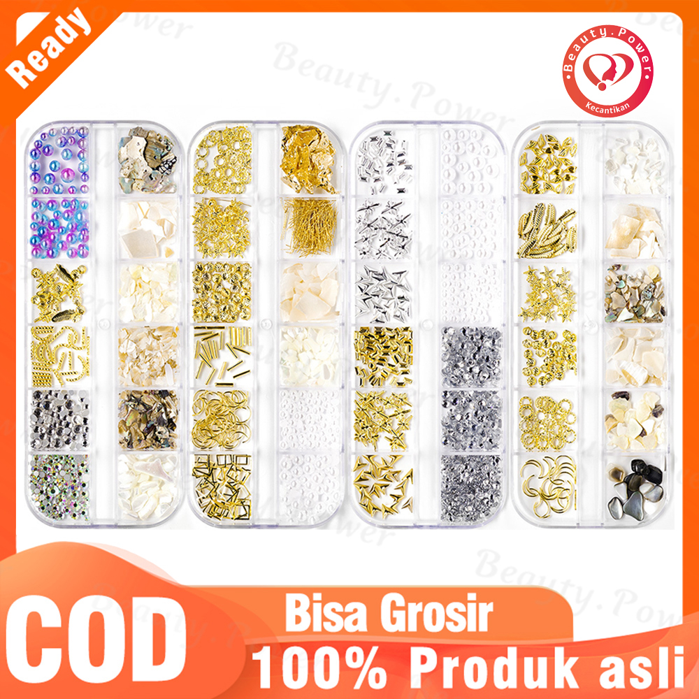 Jual Aksesoris Hiasan Nail Art kuku palsu manikmanik sequins pearl mix