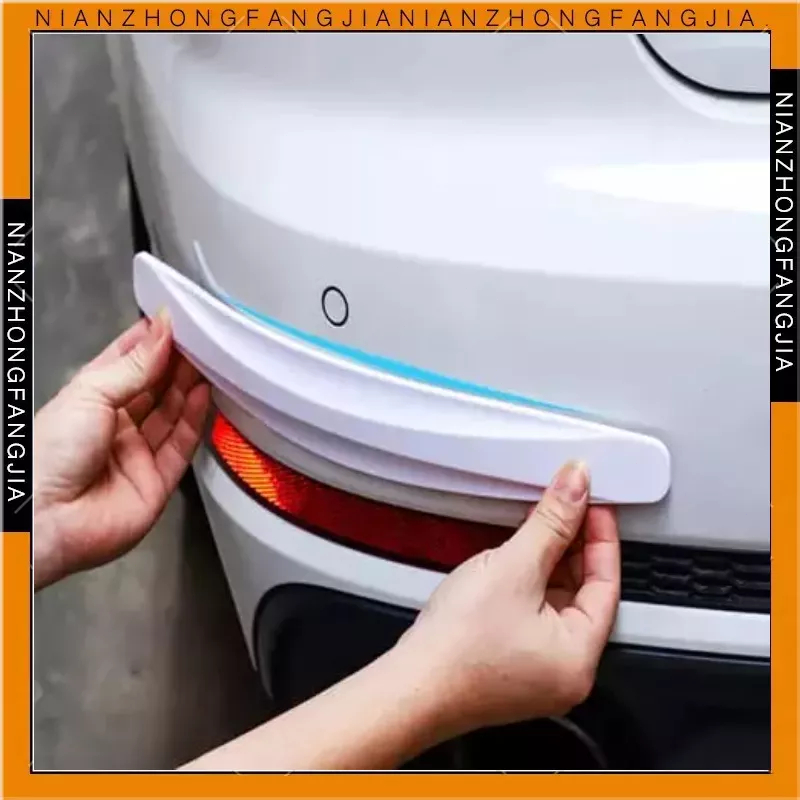 Mobil Bumper Bodi Pintu Bagasi Anti-tabrakan ​Strip Dekoratif Menebal 2 pcs Bumper Guard Carbon Pelindung Bemper Mobil
