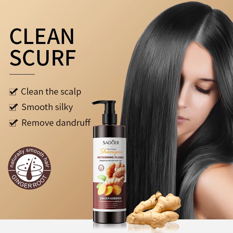 Shampo Jahe Penumbuh Rambut Cepat 500ml Sampo Plant Ginger Gentle Dandruff Removal | AutoStock