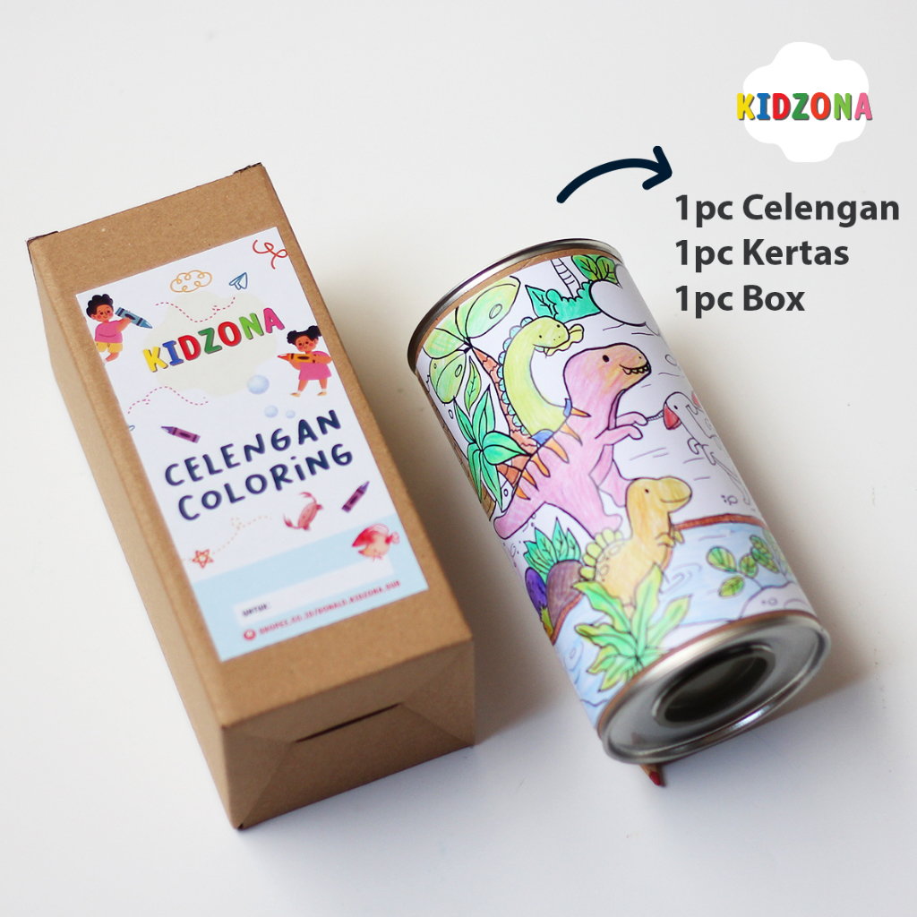 Jual Celengan Coloring Mewarnai Lukis Anak Celengan Custom Edukasi