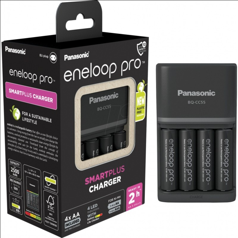 Jual Charger Panasonic Eneloop Pro AA 2500 MAH Original | Shopee Indonesia