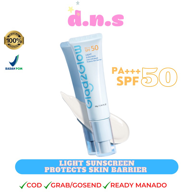 Jual MANADO GLAD2GLOW LIGHT SUNSCREEN GEL SPF50 PA+++ | Shopee Indonesia