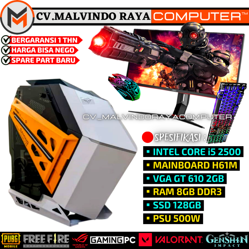 Jual PC Gaming Desain Editing Fulset Core i5 2500 VGA GT 610 2GB RAM ...