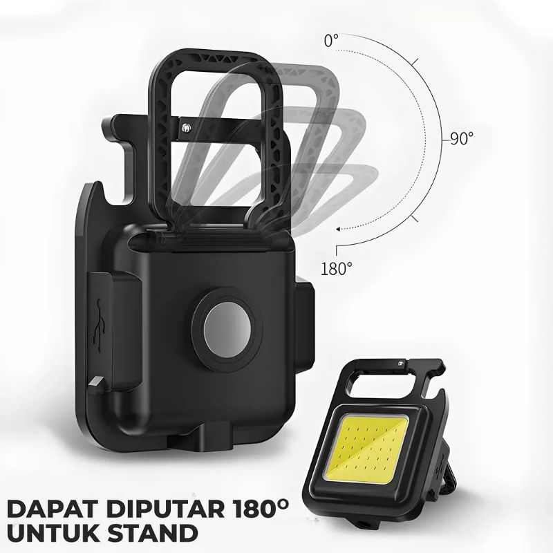 Jual Mini Senter COB Rechargeable Keychain Led Senter Saku Portabel ...