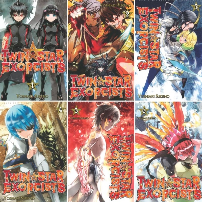 Twin Star Exorcists manga bundle volumes 3-6 by Yoshiaki Sukeno