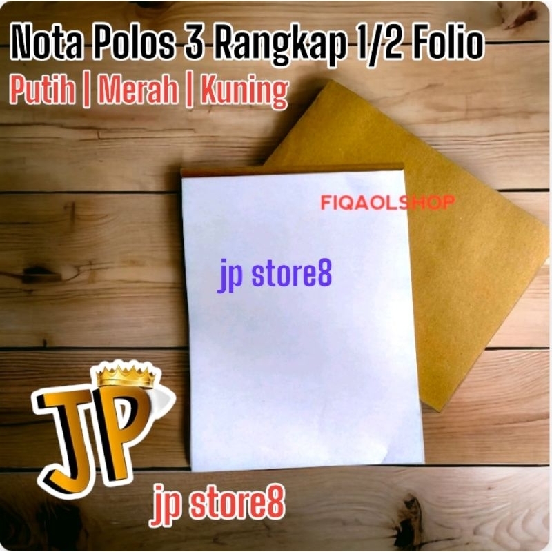 Jual nota rangkap 3 polos kosongan ncr 1/2 folio | Shopee Indonesia
