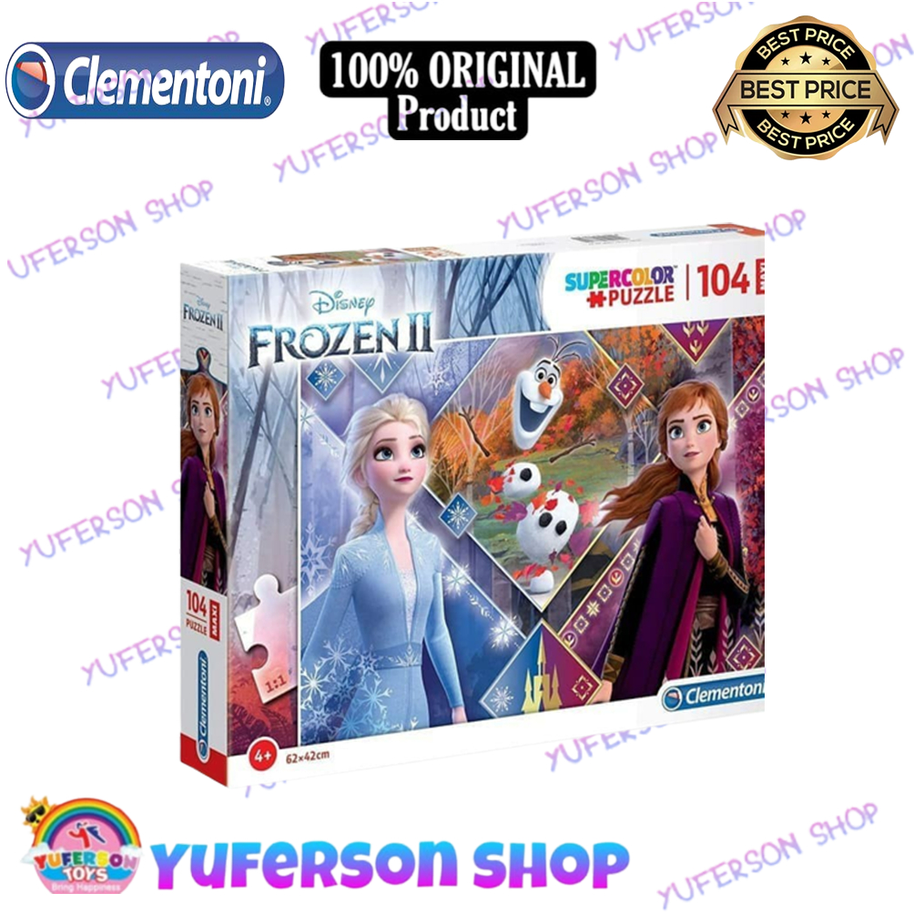 Jual Clementoni Disney Frozen 2 II Super Color Elsa Anna 104 Maxi ...