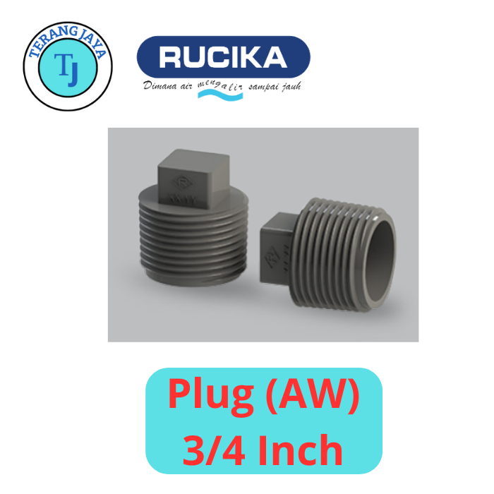 Jual PLUG 3/4 INCH RUCIKA PVC - BUKAN WAVIN - PLUK DOP DRAT LUAR ...