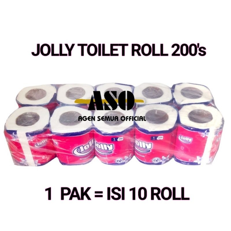 Jual Tissue Tisu Gulung Jolly Bathroom isi 10 roll ( TENGAH ADA CORE