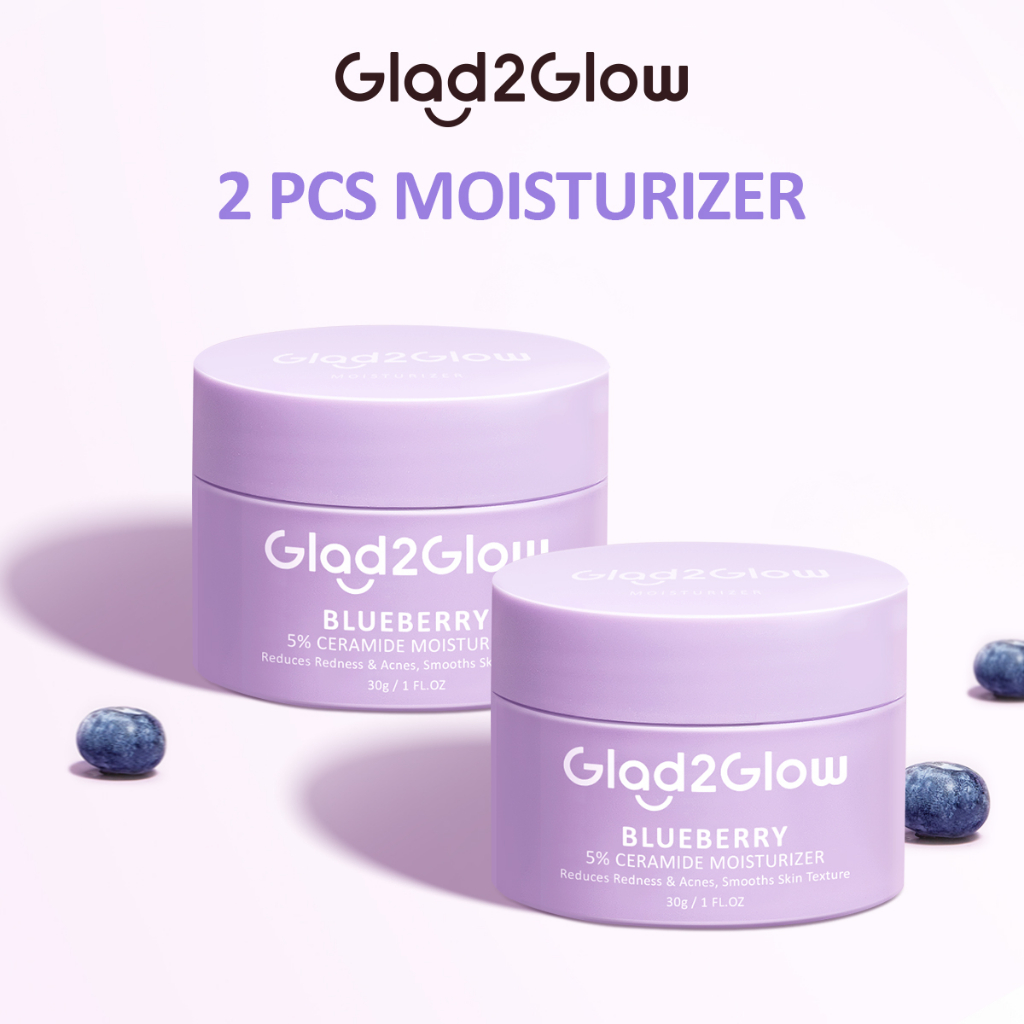 Jual Glad2Glow Moisturizer 2PCS Blueberry Ceramide Barrier Repair