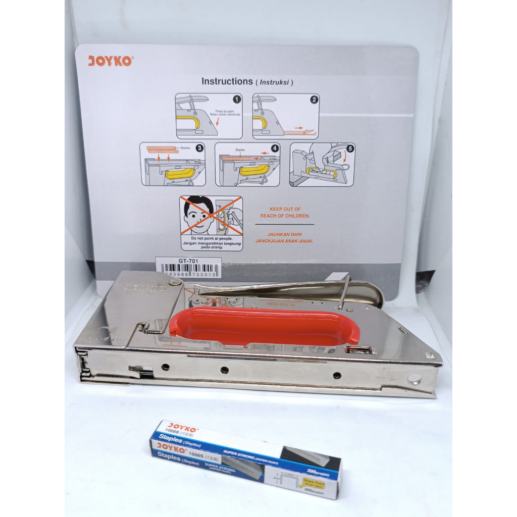 Jual STAPLES TEMBAK BESI STAPLES BANGUNGAN BAGUS MEREK JOYKO GT 701 1 ...