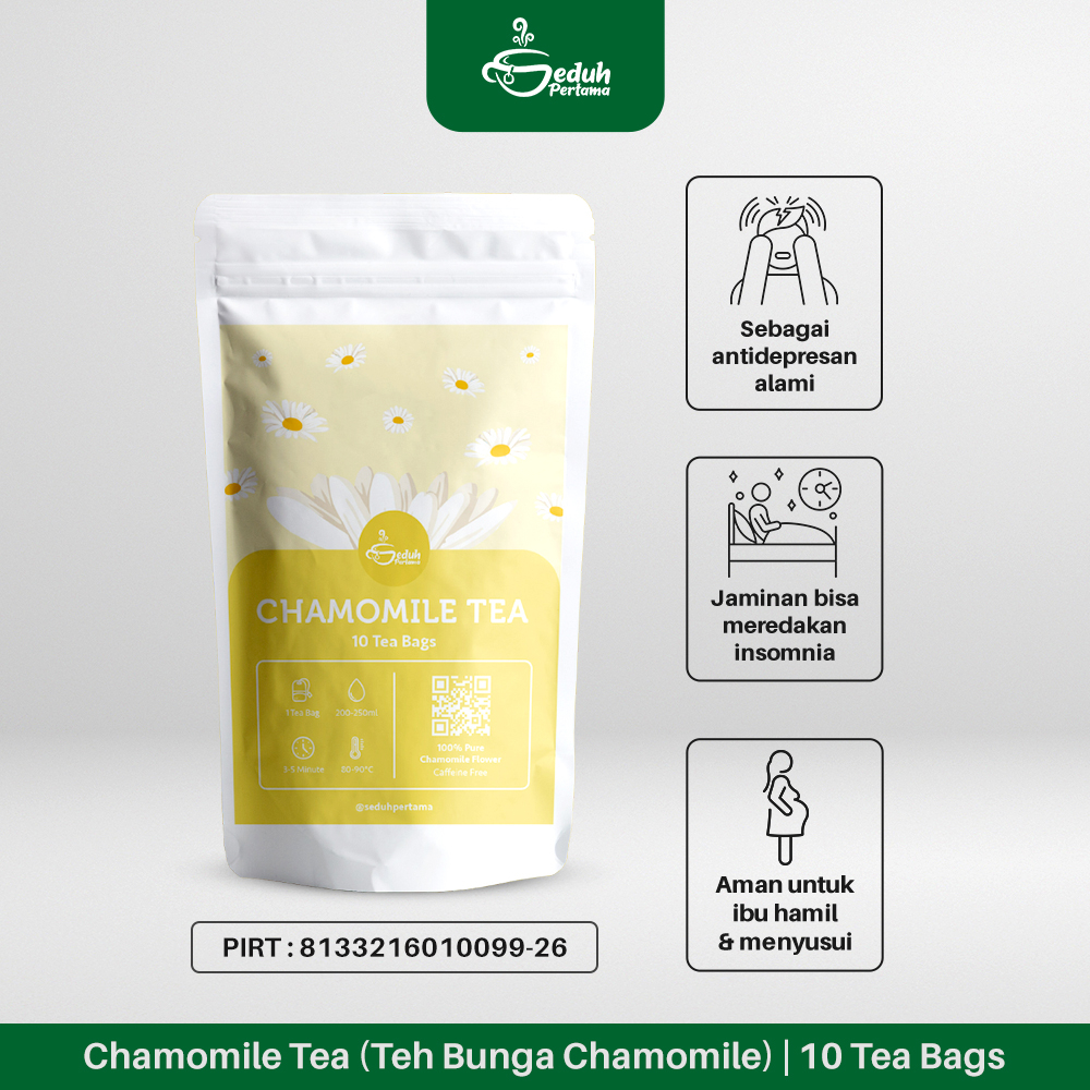 Jual Seduh Pertama 10 Tea Bag Chamomile Teh Insomnia Flower Tea Siap Seduh Kemasan Ekonomis 3123