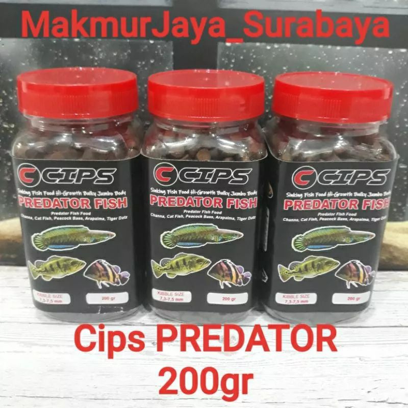 Jual CIPS Predator Fish 200gr Pelet Ikan Fish | Shopee Indonesia