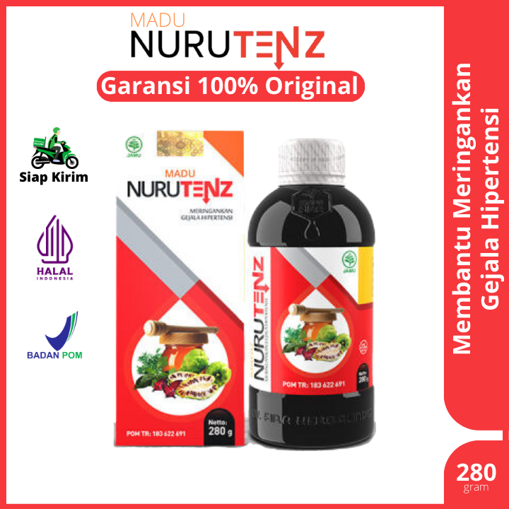 Madu Nurutenz Asli Obat Herbal Hipertensi Penurun Tekanan Darah Tinggi