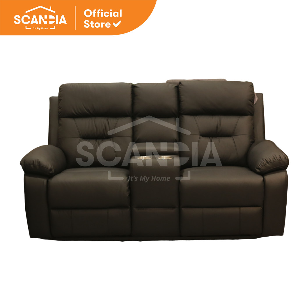 Jual SCANDIA Sofa Recliner 2 Seater W/Console Trondsen 182X93X104Cm