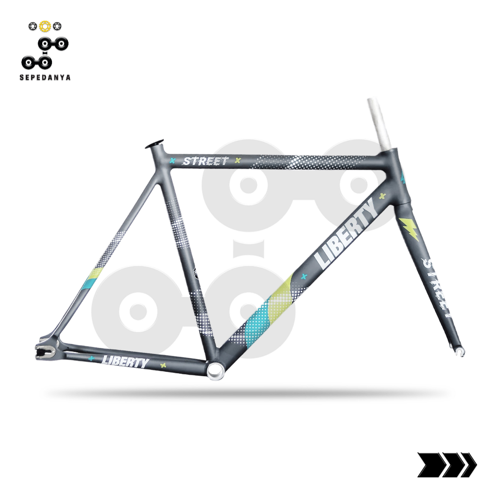 Jual Frameset Liberty Street V3 Frame Set Alloy Armour Grey Abuabu Sepeda Fixie Fixed Gear