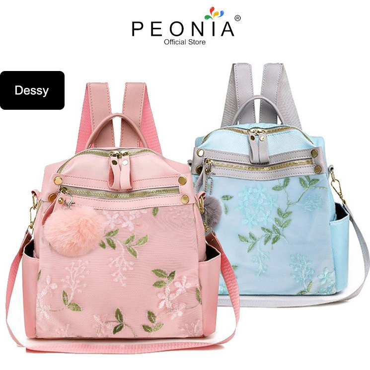 Jual Peonia PNA DESSY POM Water Resistant Ransel Tas Import Wanita ...