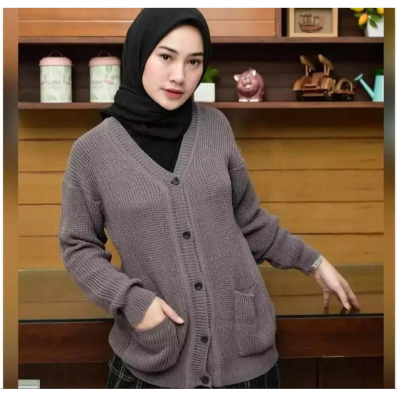 Jual Cardigan Rajut Marissa Kancing 5 / Kardigan Marissa Salur Outer ...