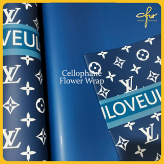 Flower Wrapping Premium Lv Louis Vuitton Limited Kertas Buket Bunga - White