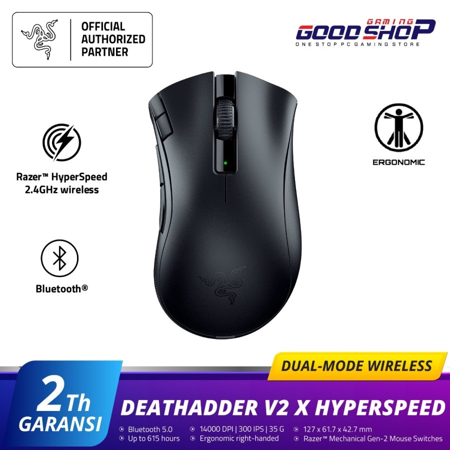 Jual Razer DeathAdder V2 X HyperSpeed Wireless - Gaming Mouse | Shopee ...