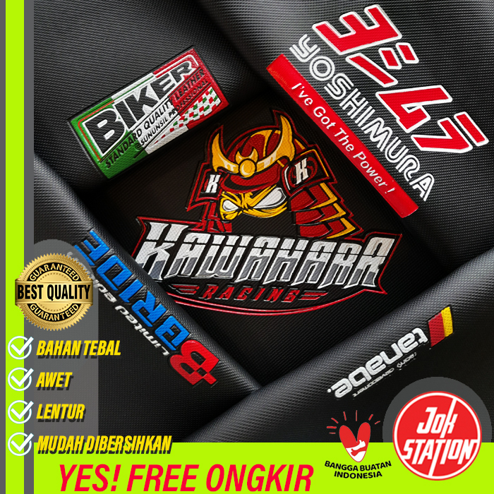 Jual Kulit Sarung Jok Motor LOGO RACING - Biji Kopi Tebal - All Motor ...