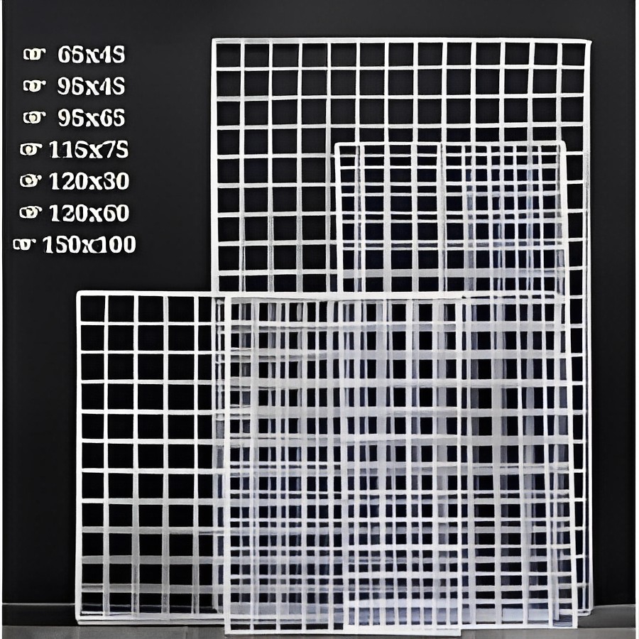 Ram Gantungan Hook Pajangan Display Dinding Dekorasi / Ram Tebal 4.6mm - 150x100 cm
