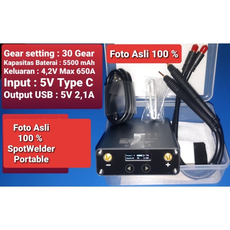 Jual BARU SPOT WELDER BATERAI / SPOT WELDING PORTABLE 18650 DH30 ...