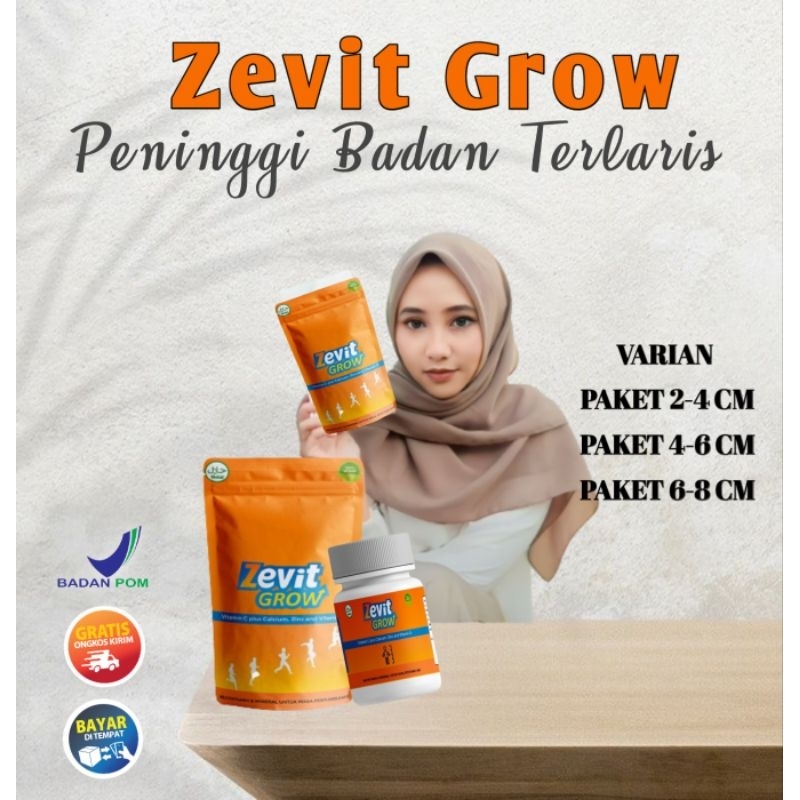 Jual Terlaris Zevit Grow Peninggi Badan Oroginal Kapsul Dan Susu Penambah Tinggi