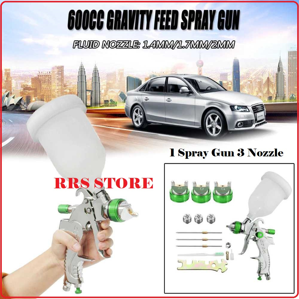 Jual sepet 3 nozzel bisa diganti ukuran HVLP Professional Spray Gun