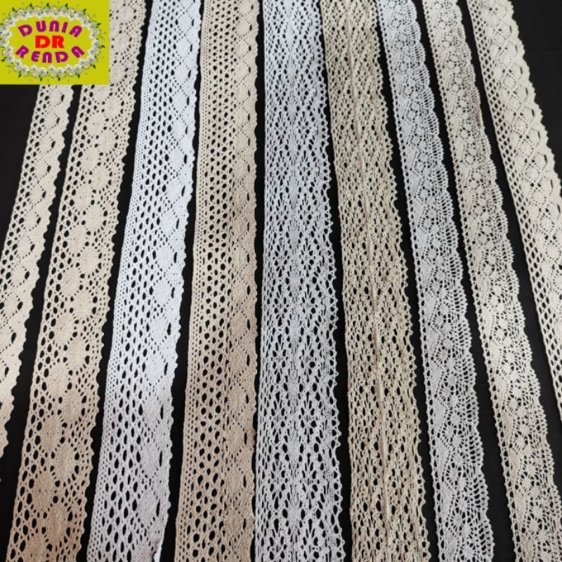 Jual Renda rajut,renda kait,renda katun, renda pinggiran meteran ...