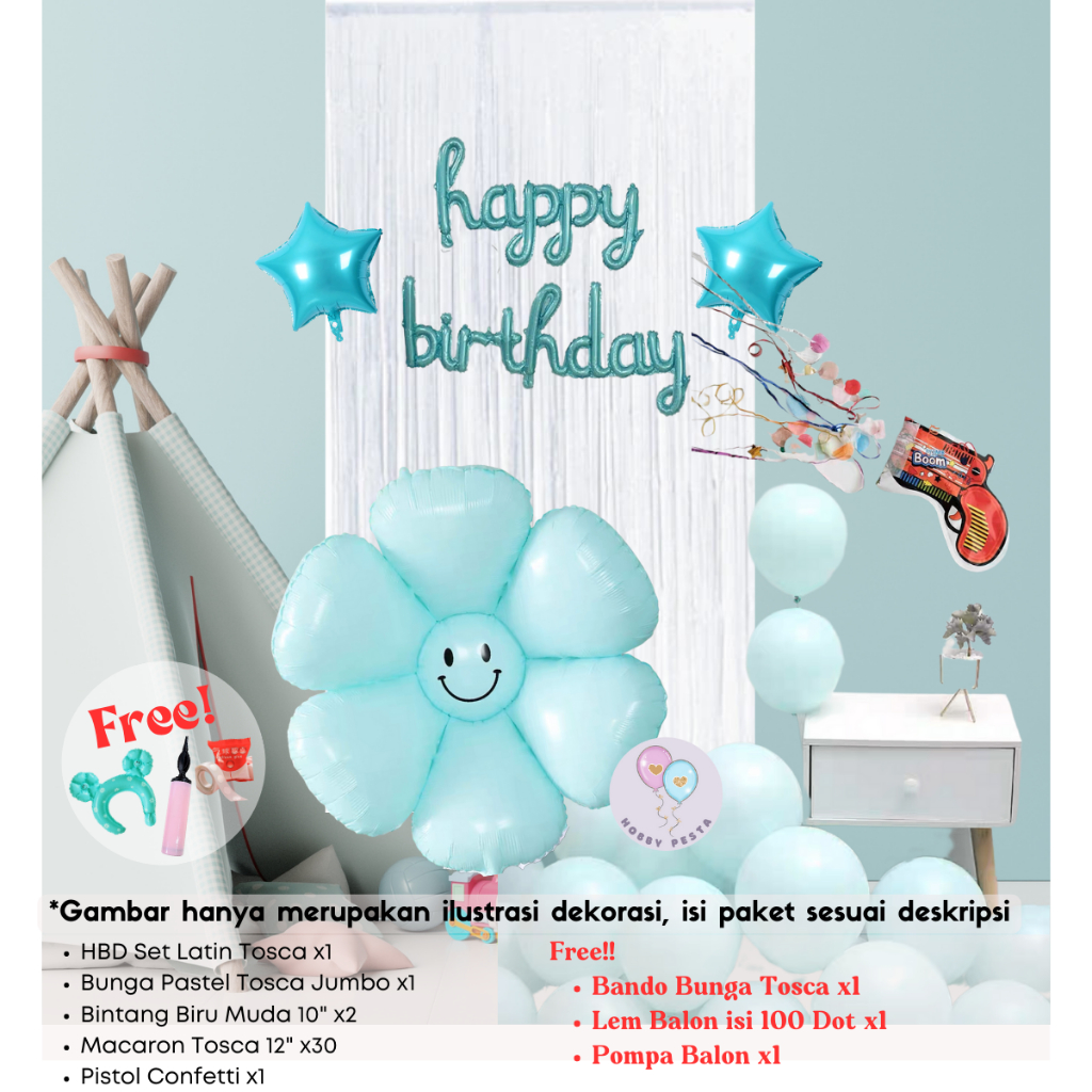 Jual Paket Dekorasi Ulang Tahun Pastel Bunga Paket Balon Ultah Pastel Shopee Indonesia