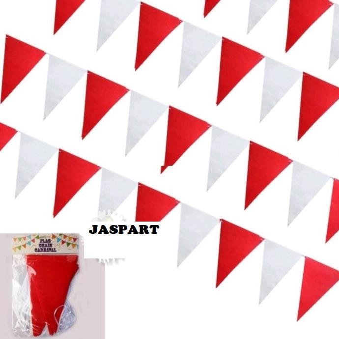 Bendera / banner merah putih segitiga warna warni / hut RI / kemerdekaan/ Dirgahayu 17 agustus