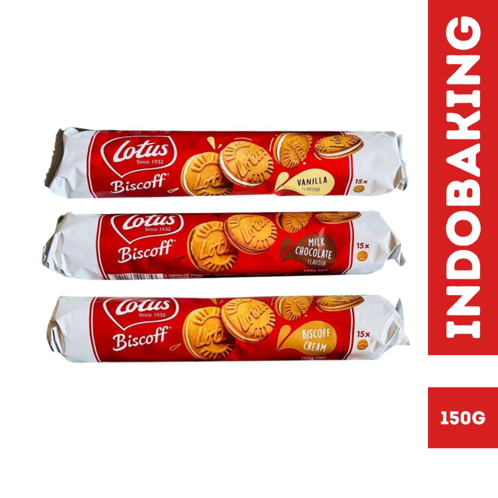 Jual Lotus Biscoff Sandwich Cookies Cream Milk Chocolate Vanilla Halal