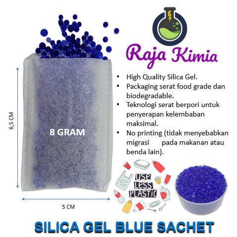 Jual Silika Gel Biru Silica Gel Blue Sachet Gram X Pcs Gram