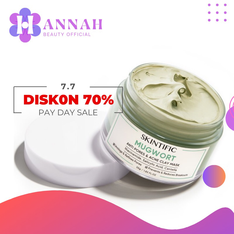 Jual [H♥️] Skintific MASK Mugwort Anti Pores & Acne Clay Mask