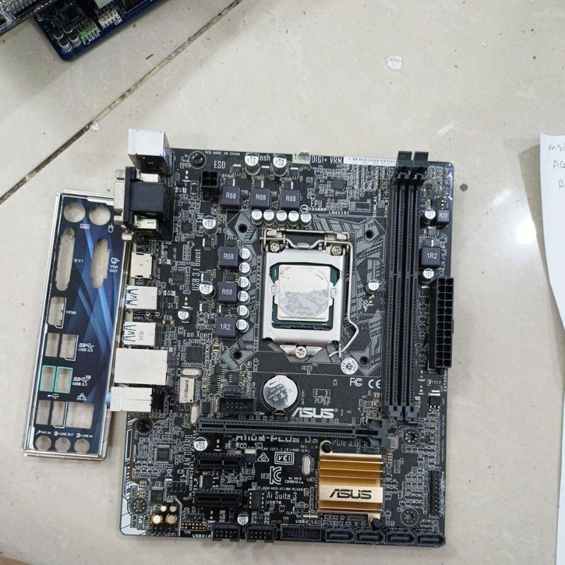 Jual mainboard Asus h110 DDR3 procsesor core i56500 gen6 Shopee