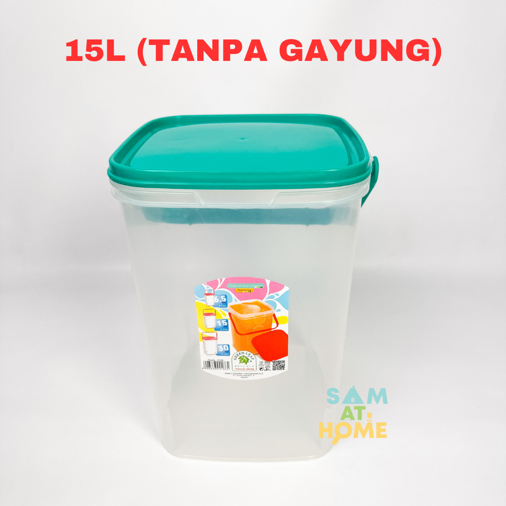 Jual Aquarium Tempat Es Buah - Toples Gayung Plastik 30 L / 15 L Green ...