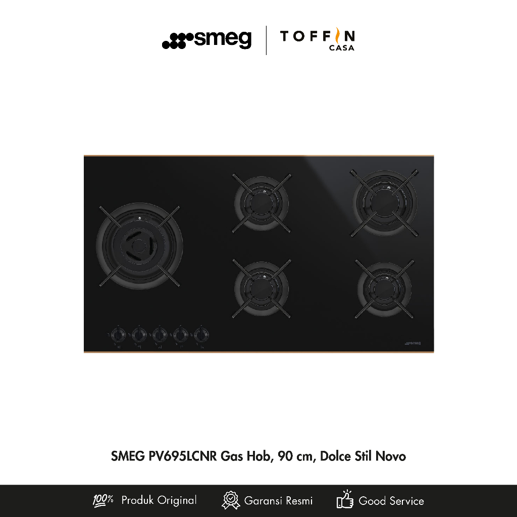 Jual SMEG Gas Hob, 90cm, Dolce Stil Novo Aesthetic PV695LCNR Shopee