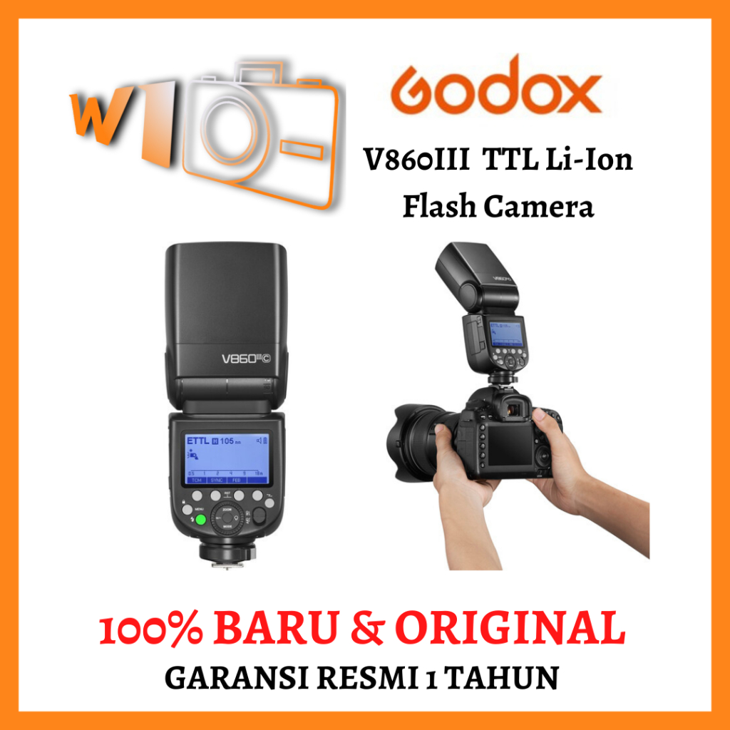 Jual Godox V860III Canon TTL Li-Ion Flash Kit V860 Mark III V 860 RESMI