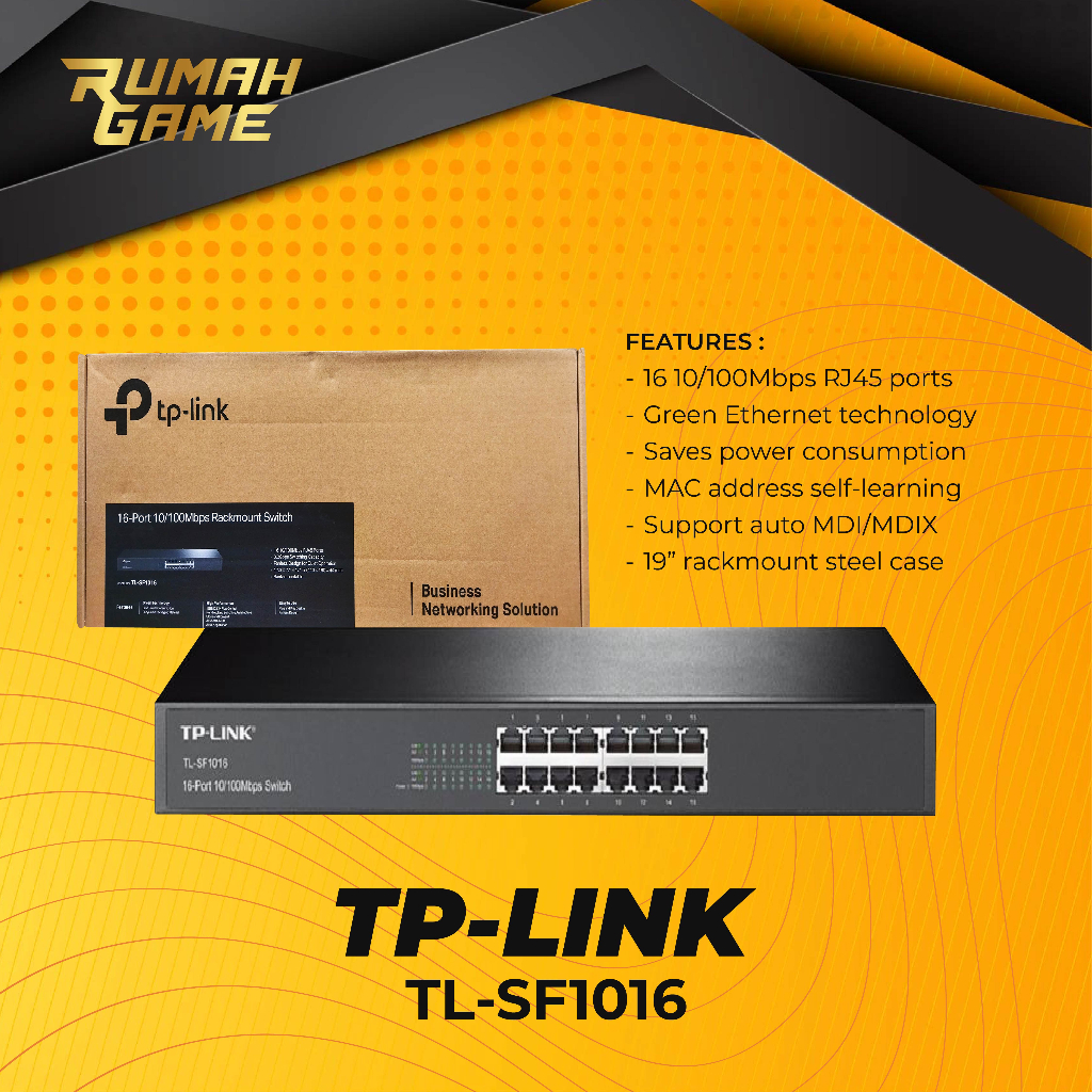 Jual TPLINK TLSF1016 16Port 10/100Mbps Rackmount Switch